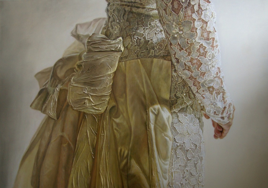 esther - blanka valcharova 2014, oil on canvas, 215 x 150  cm